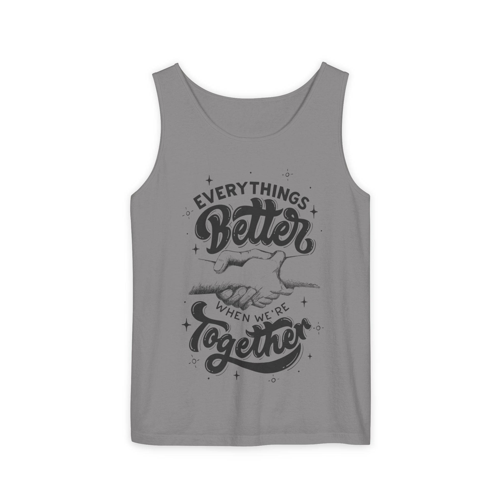 Everything's Better Together Tank Top — Handshake Friendship Graphic