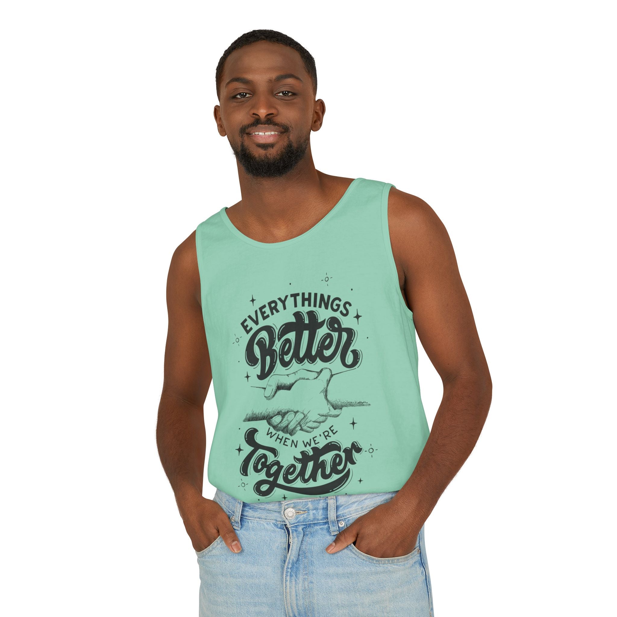 Everything's Better Together Tank Top — Handshake Friendship Graphic
