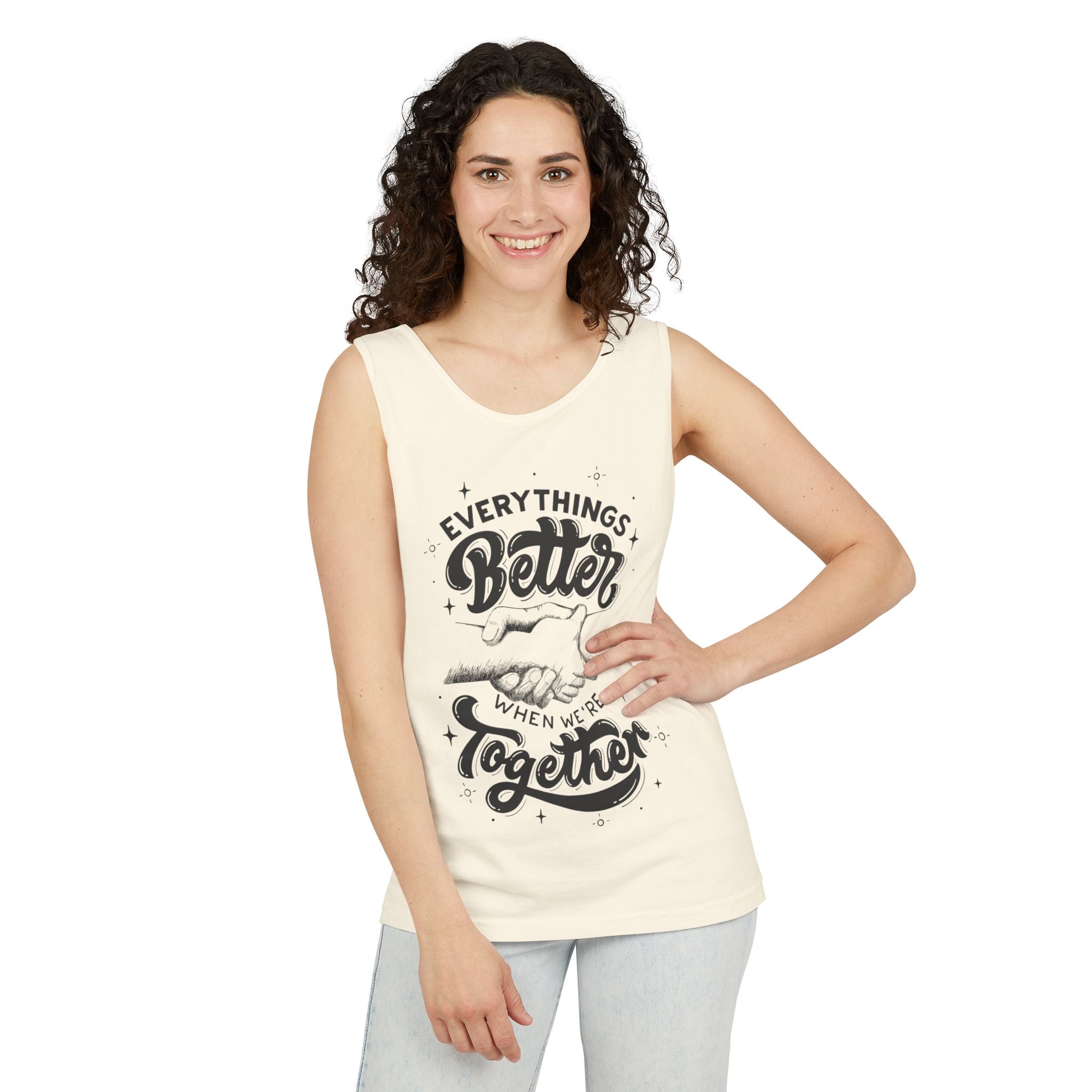Everything's Better Together Tank Top — Handshake Friendship Graphic