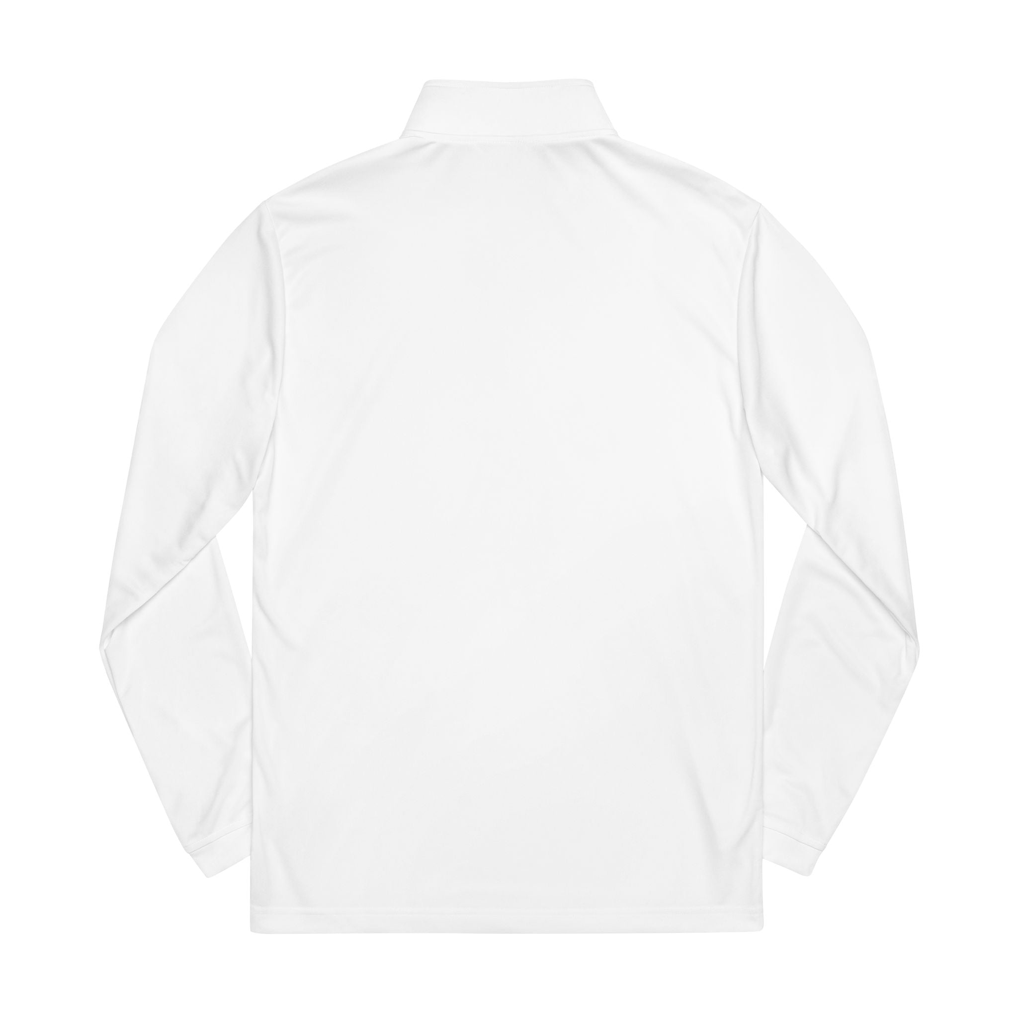 Embroidered adidas Quarter-Zip Pullover — White Performance Top