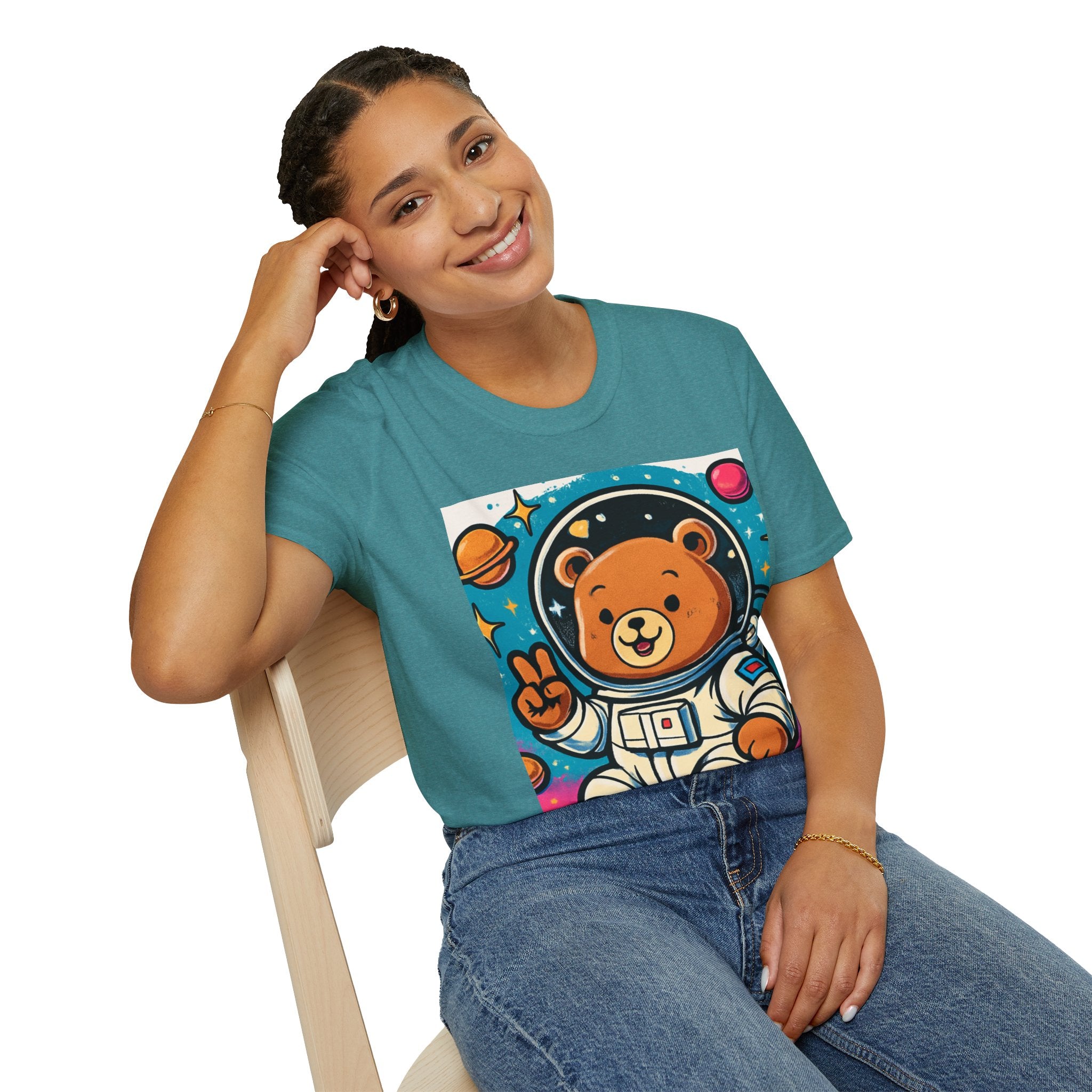 Astronaut Bear T-Shirt — Cute Space Bear Graphic Tee