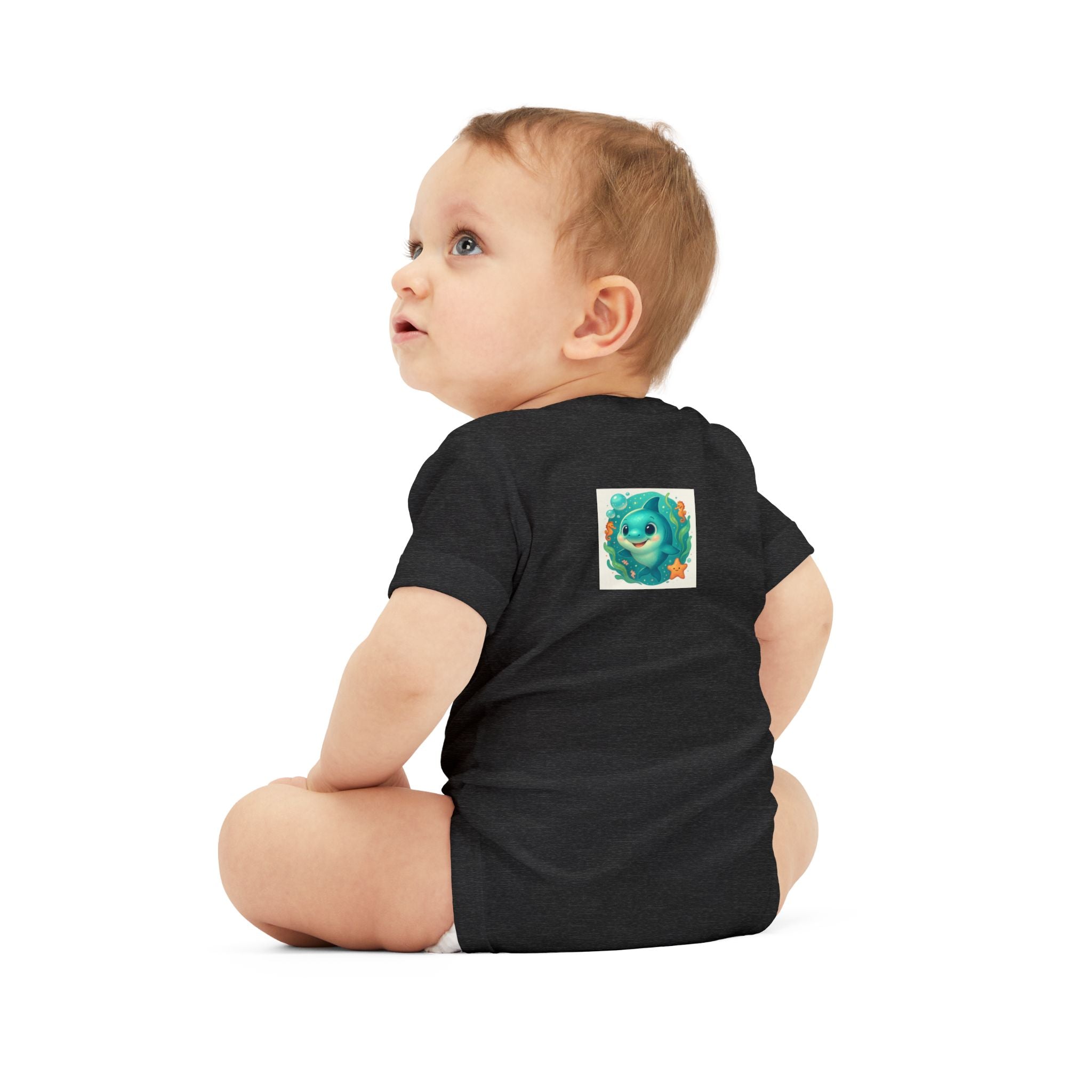 Baby Bodysuit with Cute Sea Monster Print — Infant One‑Piece Romper