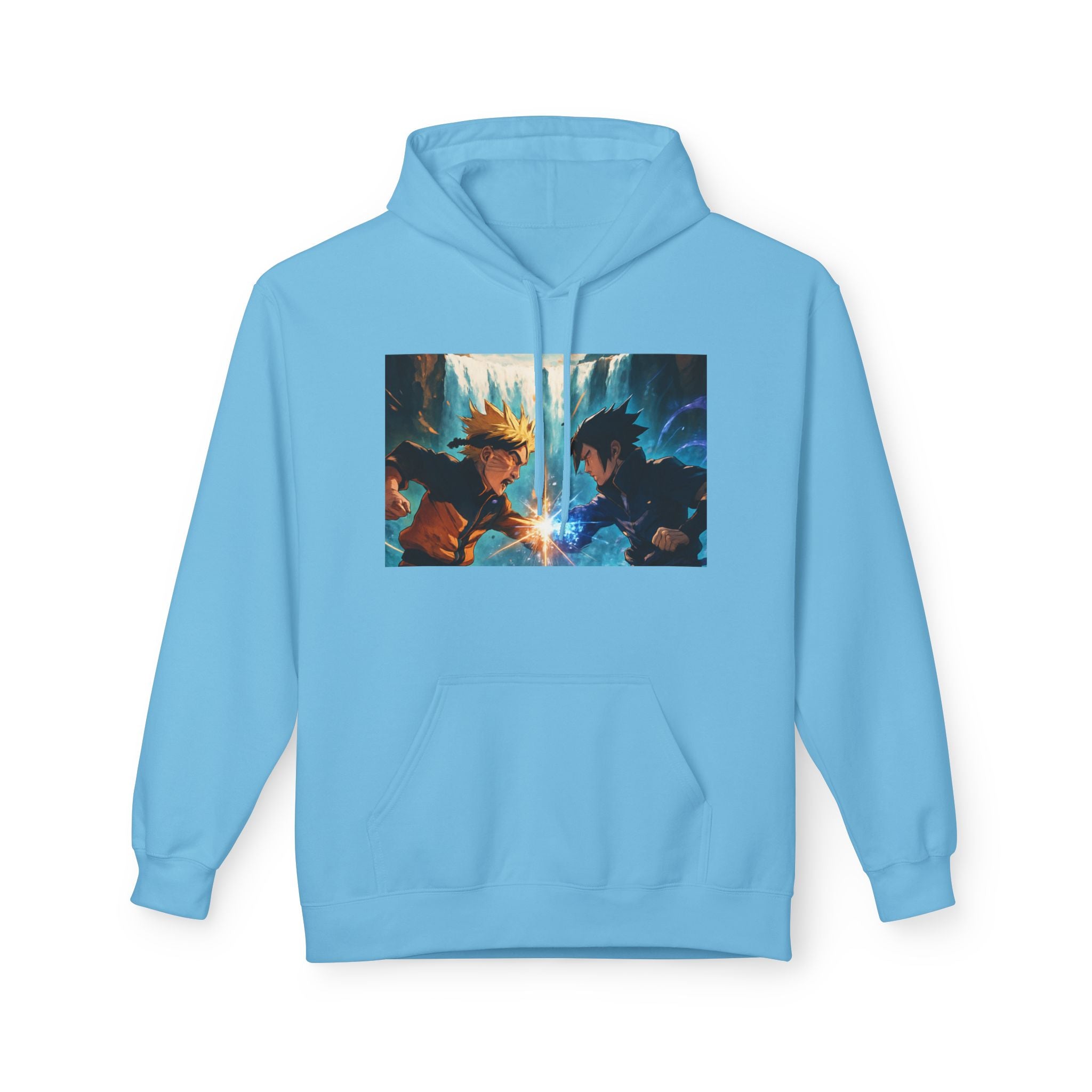Anime Battle Hoodie — Naruto vs Sasuke Graphic Pullover