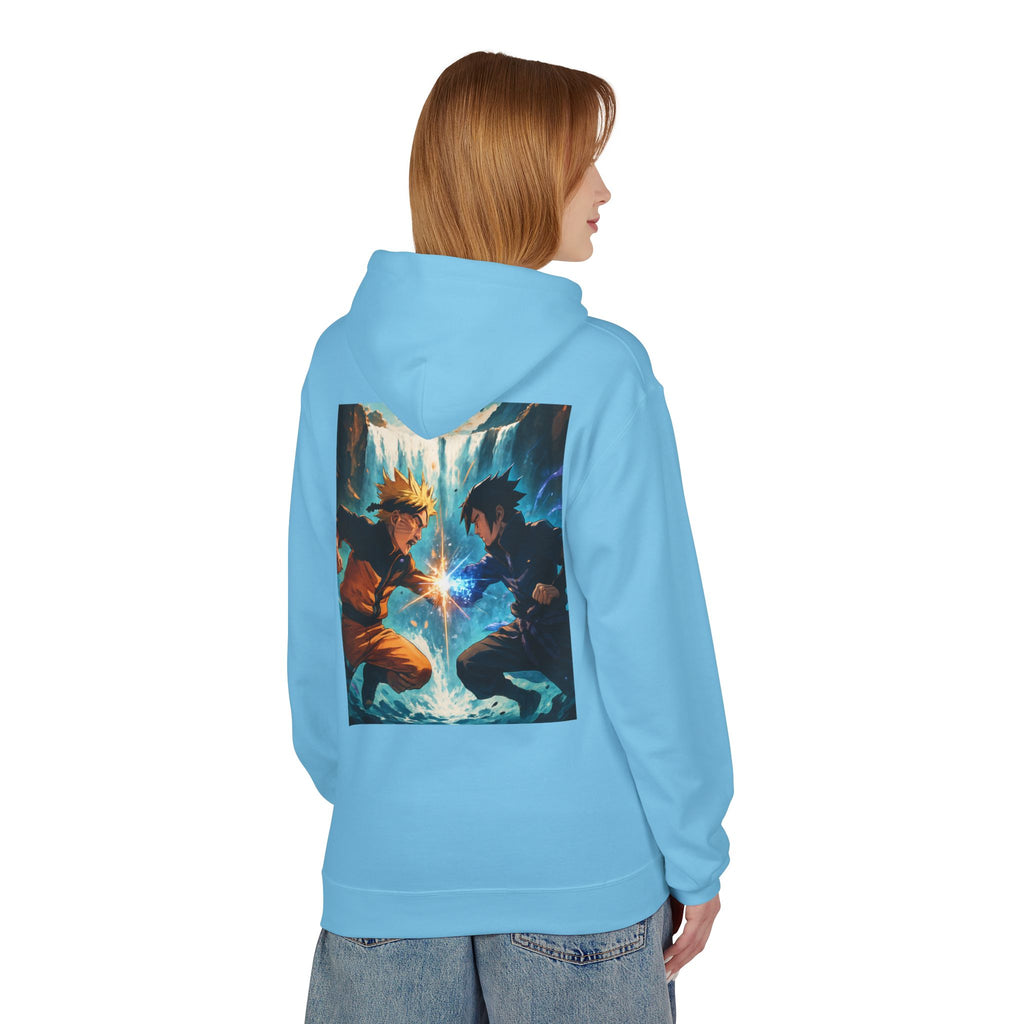 Anime Battle Hoodie — Naruto vs Sasuke Graphic Pullover