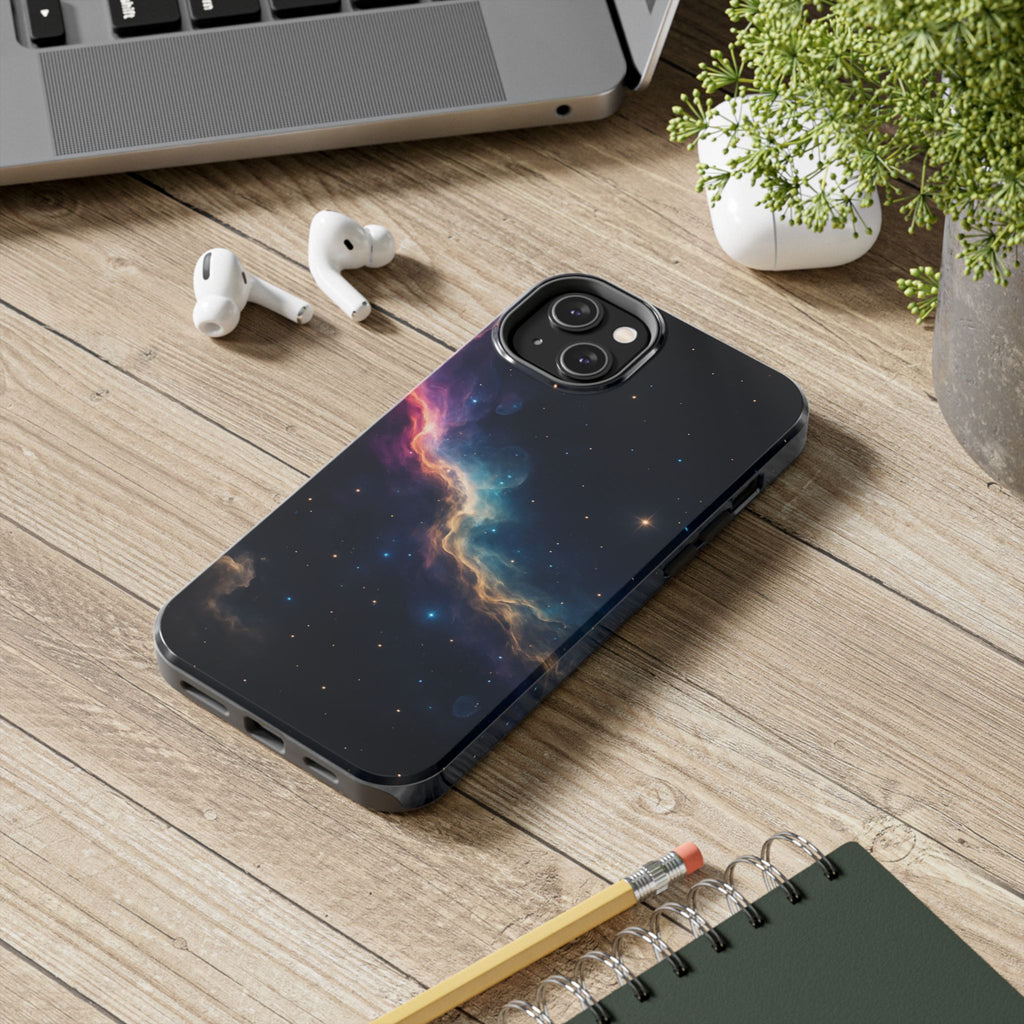 Galaxy Nebula Tough Phone Case — Space Starfield Protective Cover