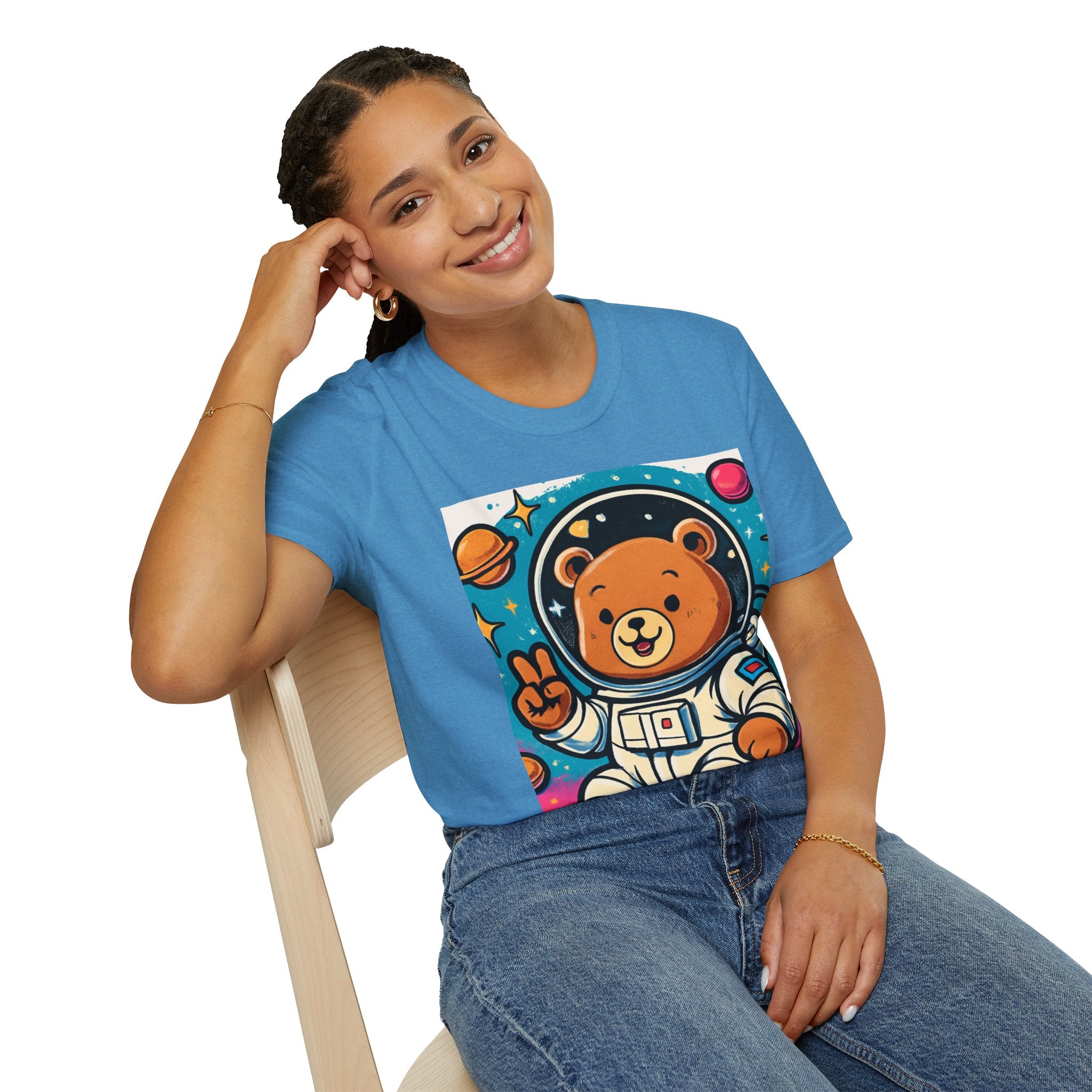 Astronaut Bear T-Shirt — Cute Space Bear Graphic Tee