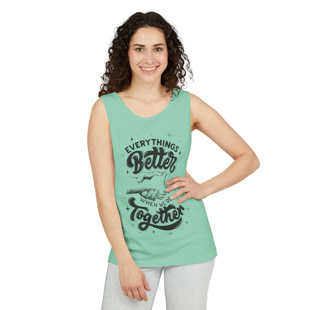 Everything's Better Together Tank Top — Handshake Friendship Graphic