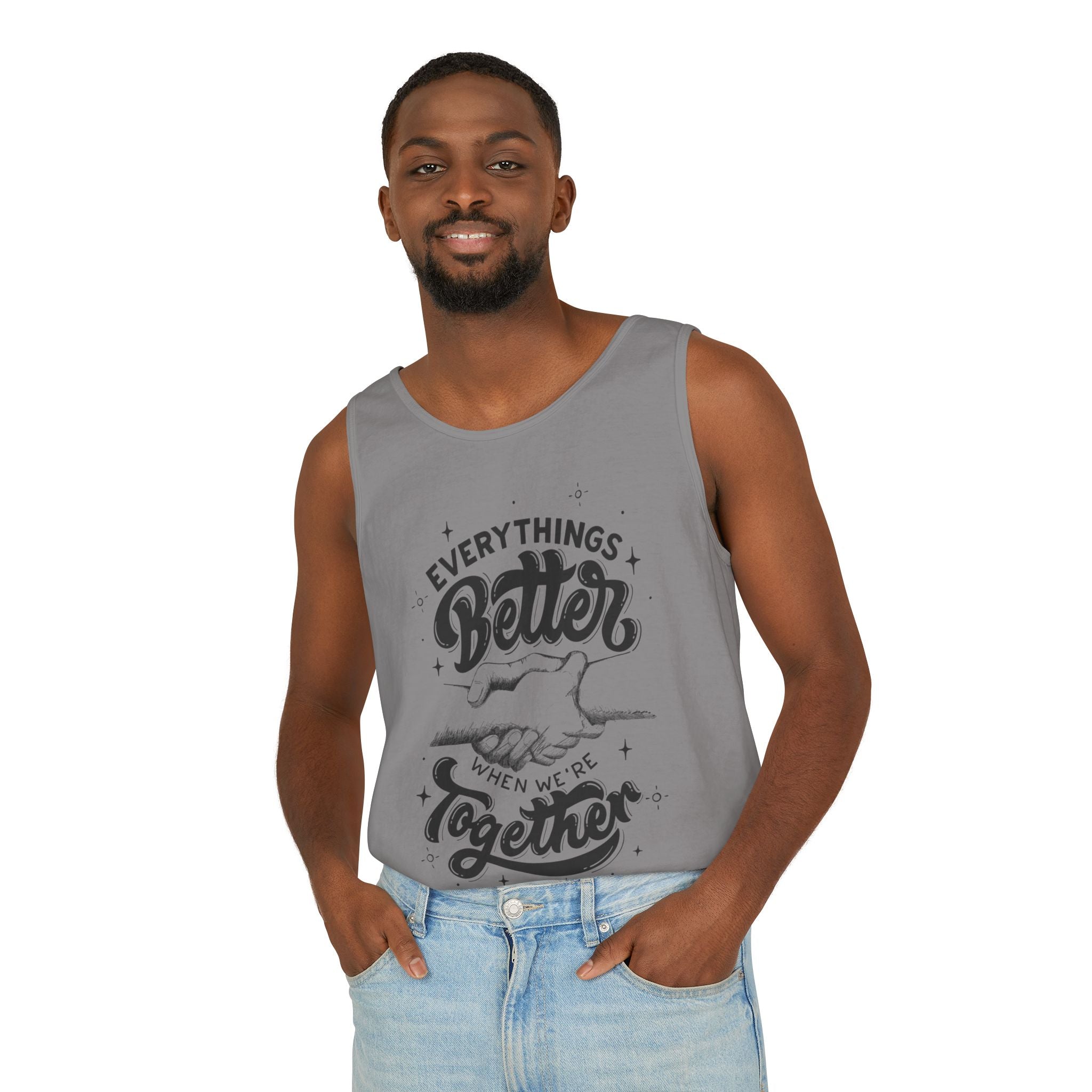 Everything's Better Together Tank Top — Handshake Friendship Graphic