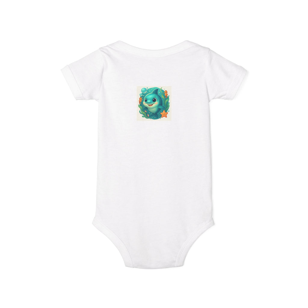 Baby Bodysuit with Cute Sea Monster Print — Infant One‑Piece Romper